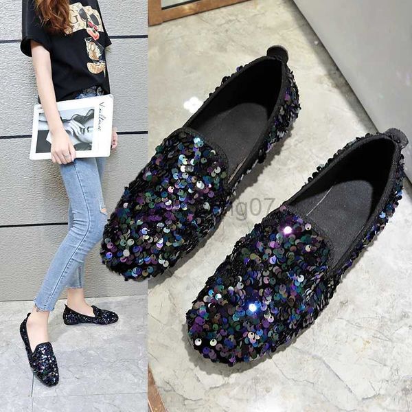 Scarpe da paillettes di scarpe da paillettes Nuova primavera autunno Donne Flat Bling Bling Shot Shear Shear Shear Shoes Scarpe Famiglia Casual Casualmente 35-40L0816