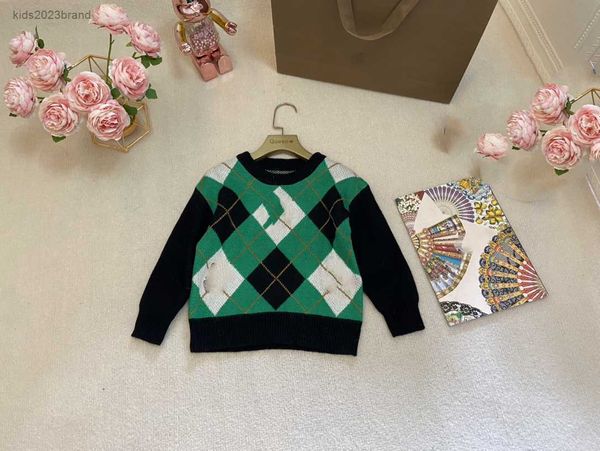 Designer Baby Kleidung Spleißdesign Kids Pullover Größe 100-160 cm Fashion Doll Bären Print Pullover Langarm Kinder gestrickt Tops Juli 17