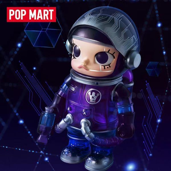 Blind Box Pop Mart 100% Space Molly Series Mega 2 Box Surpresa Ação Original Figura Cartoon Modelo Coleção de Mistério Meninas 230816