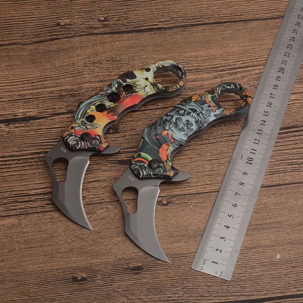 1pcs g3816 x73 Karambit Нож 440C Titanium Coating Blade Steel Handl