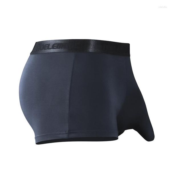 Underpants Männermodale Unterwäsche Boxer Shorts Atmungsfreie Mann Mann Solid JJ Penis Beutel Männliche Kofferraum Cueca Maskulina Plus Size