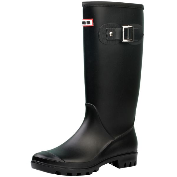 Дождь ботинки Женщины коленные сапоги водонепроницаемые дамы скользит на сапогах Веллингтона Длинный вал Welly Rain Boots Anti Slip 230815
