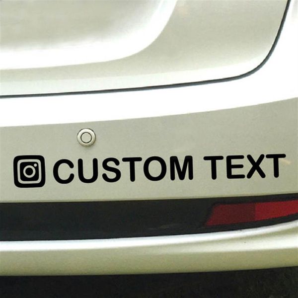 5cm Hight Custom Instagram Benutzername wasserdicht mehrere Farben Autoaufkleber Ca-2859