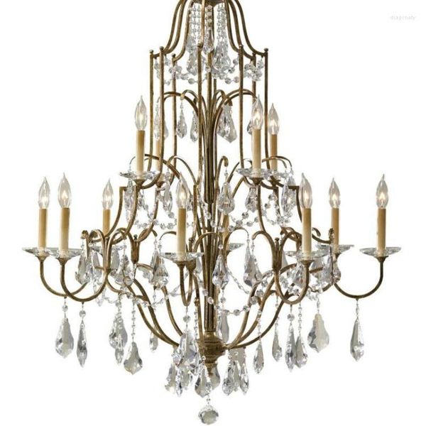 Подвесные лампы в американском стиле легкая роскошная хрустальная лампа в европейском стиле железная люстра El Villa Club