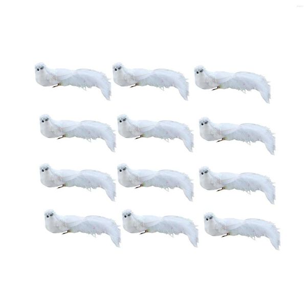 Decorações de jardim 12pcs mini aves artificiais escultura decorativa para projetar cena artesanal