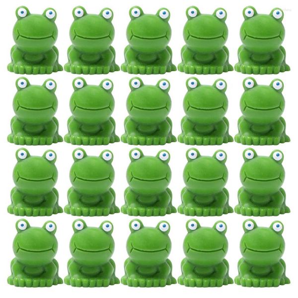 Gartendekorationen 30 PCs Mini -Töpfe Little Frog Ornament Miniatur Micro Landschaft Frösche Dekor Statue Bonsai Dekoration Harz Moos