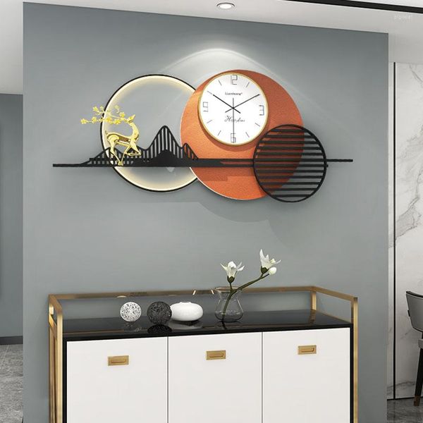 Relógios de parede mecanismo elegante silencioso cozinha de sala de estar incomum de design moderno horloge Murale Decor WW50WC