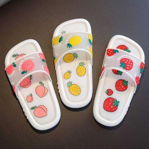 Slipper Fruit Eltern-Kind-Hausschuhe, Sommerkomfort, rutschfest, für Zuhause, Kinder, Hausschuhe, Jungen und Mädchen, weiche Sohle, für den Innenbereich, Badezimmerschuhe