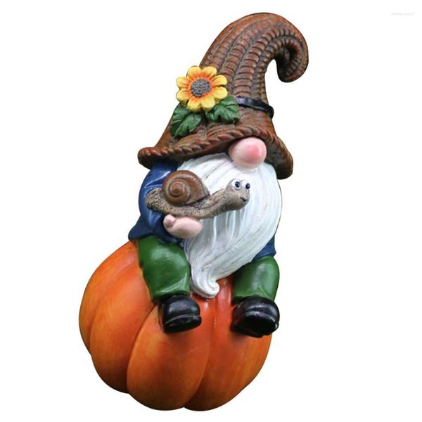 Gartendekorationen Belohnung Halloween Gnom Zwergstatue Elf Minitor Dekoration Herbst Ornamente Gnomes Haushalt Fall Fall