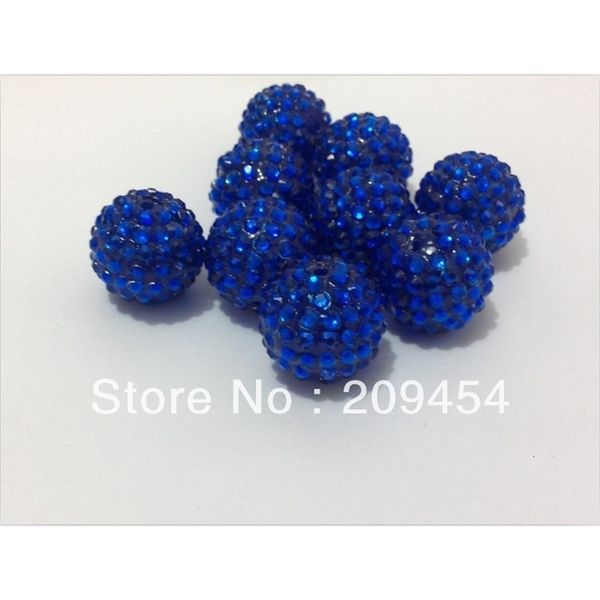 Синтетический кварц 20 мм 100pcslot Deep Blue15 Цветная смола шарики шарики Y для детских ювелирных изделий 230815