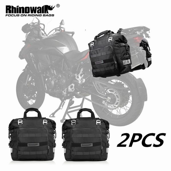 Panniers Bags Rhinowalk 2PCS Motorradseitenbag 20L Motorrad Satteltaschen Rücksitz mit wasserdichtem Innenreis Gepäck 230815