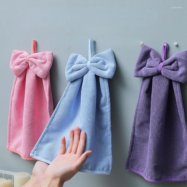 Handtuch Ankunft Cartoon Bowknot Hand Haushalt Küche und Badezimmer absorbierende Aufhängung