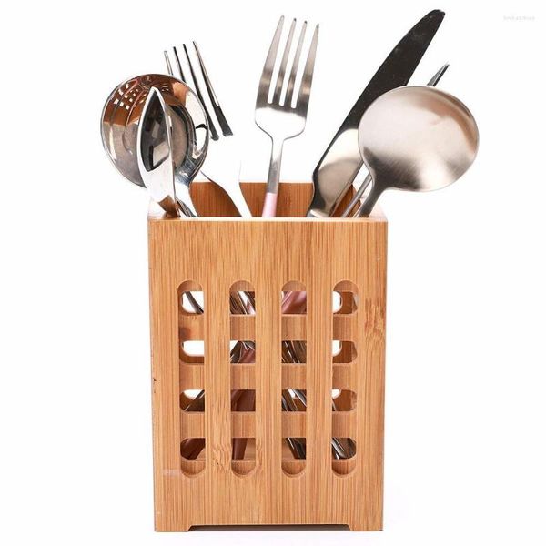 Aufbewahrung Flaschen Quadrathöhle Grid Bambusbehälter Küche Utensil Eimer Container Elegante kreative Geschenkbox