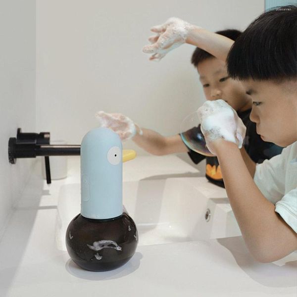 Flüssige Seifenspender automatische Induktionssensoren Schaum Touchless Intelligent Handwäsche niedliche Behälter Reinigung El Waschraumtoilette