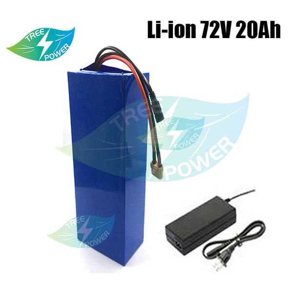 72V 20H Bateria de lítio para 72V 3000W Motocicleta elétrica com carregador