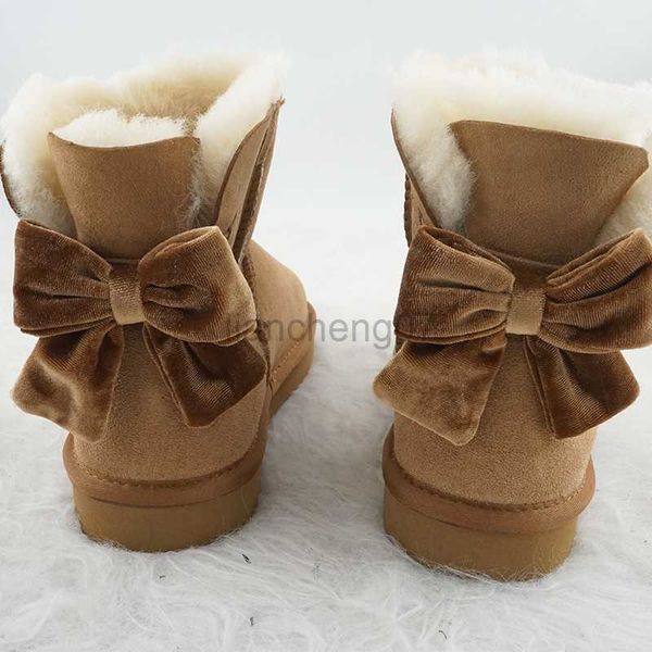 Botas novas botas femininas botas de neve botas genuínas de pele de pele de carneiro