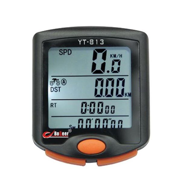 Bike Computers Bogeer Bicycle Computer YT813 Code Tabelle Mountain Tachometer Reitkabel Luminöser Drehzahlmesser 230815