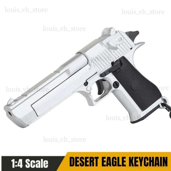 Desert Eagle-Silver Mini Gun CoolChain 1 4 миниатюрная форма пистолета пистолет Keyring Pired Gif