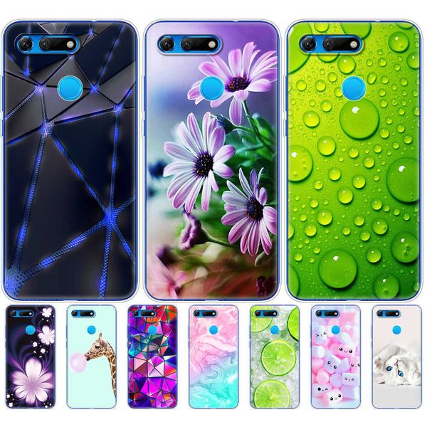 Fall für Huawei Honor Ansicht 20 V20 Fall TPU Funda Weiche Silikon Abdeckung Für Honor V20 Capa Nette Tier muster silikon Telefon