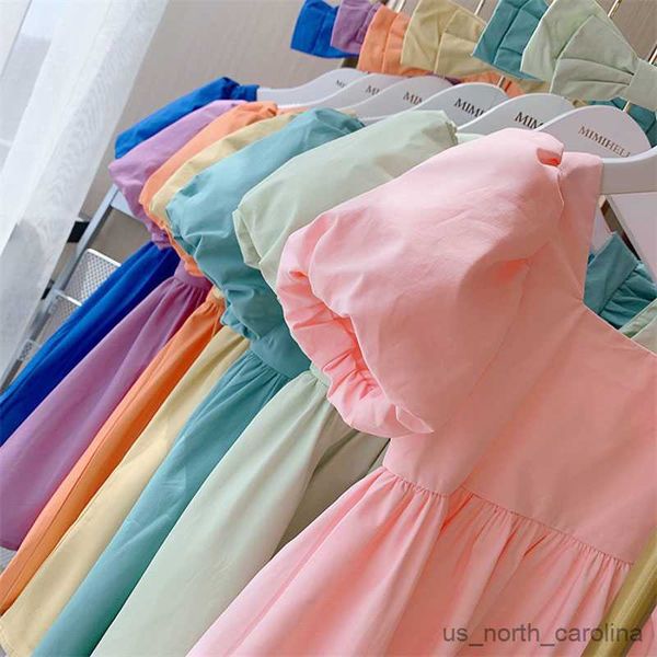 Платье для девочек женское платье 2023 Летнее новое модное детское платье принцессы с короткими рукавами для детей детская детская одежда R230816