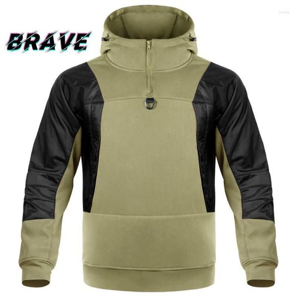Hoodies masculinos outono de inverno espessado com capuz táticas militares usam casacos resistentes ao ar livre camping jaquetas de camping