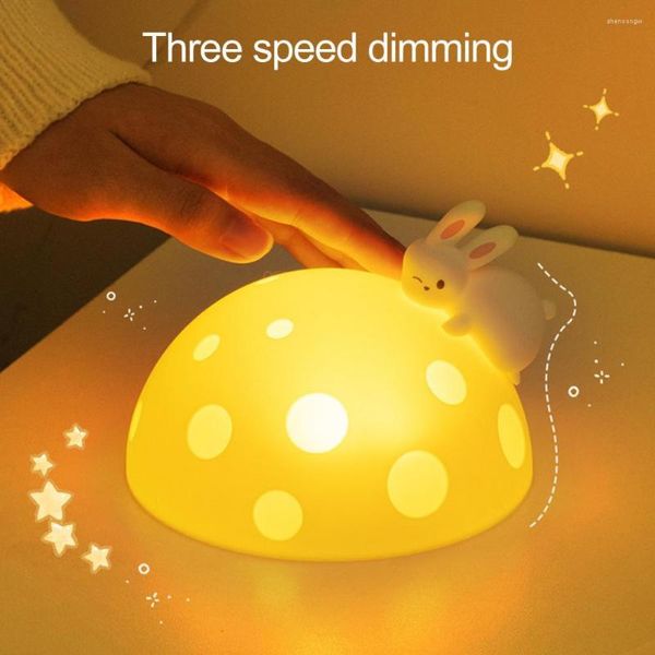 Nachtleuchte Cartoon Lampe dimmbare weiche Beleuchtung LED -Nacht -Augenschutz wiederaufladbar Baby Schlafzimmer Schlafzimmerversorgung