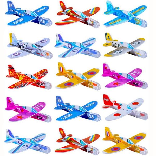 Handwurfs Flugzeug Spielzeug Modell DIY Assemble Cartoon Mini Eva Schaumgleiter Flugzeug Outdoor Spaß Spielzeug Kinder Geschenk 2431