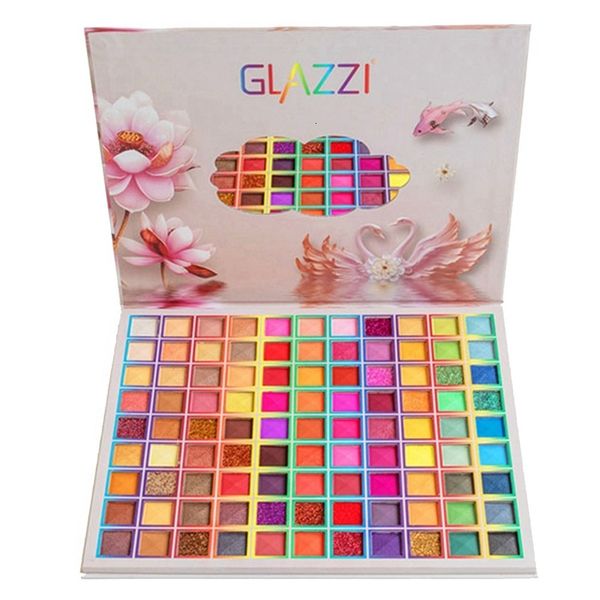 Sombra dos olhos Glazzi 99 Colors Professional Stage Makeup Eyeshadow Impermeável Glitter Cosmetic Ferramentas 230816