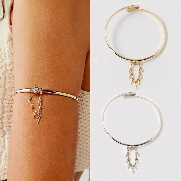 Banco di bracciale foglia semplice 2023 in metallo per donne insocolemia in lega vintage foglie braccialetti anelli all'ingrosso accessorio all'ingrosso