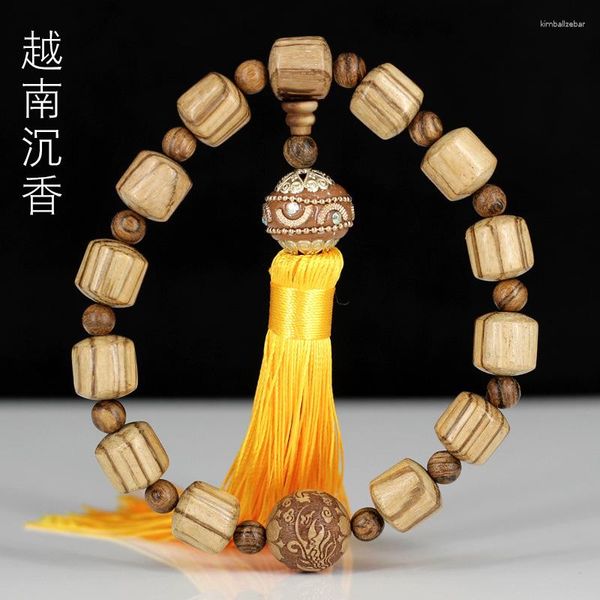 Strand Vietnam Agarwood Barrel perline per auto appeso Buddha Accessori per corde a mano decorazioni