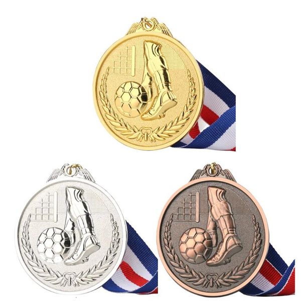 Objetos decorativos 4 Cores Medal School Sports Competition Games Prêmios Medalhas Troféu comemorativo para basquete de futebol Running 230815