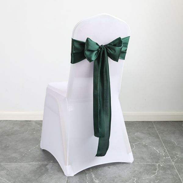 Sashes 1050100pcs saten sandalye kanatlar düğün sandalye yay düğüm kurdele kravat parti el etkinliği doğum günü dekorasyonu 230815