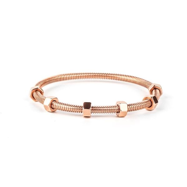 Gigh End Designer 6 Screws Love Gift bracelets bangles for women men stainless steel couple thread Bracelet Never Fade