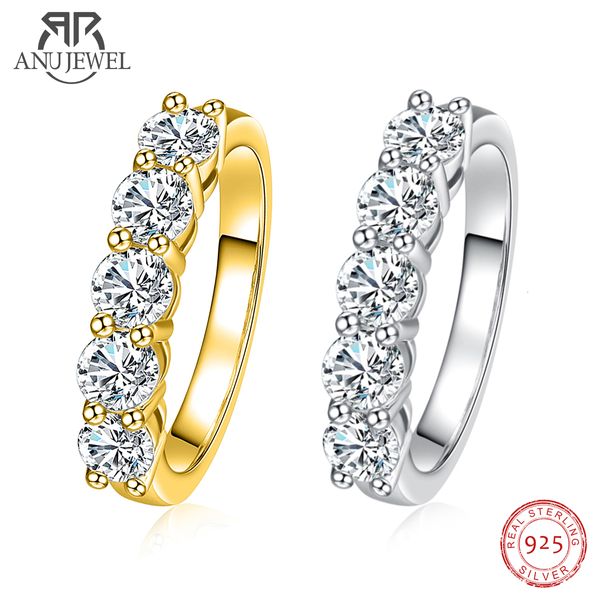 Anelli di nozze anujewel 4mm d anello a fascia color 925 argento sterling 18k oro ingaggiata ingaggiata all'ingrosso 230816