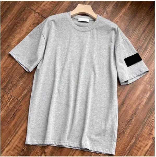 Jaqueta de pedra Designer de moda masculino T-shirt de alta qualidade 100% algodão letra de letra bordada de manga curta Camiseta de algodão de algodão