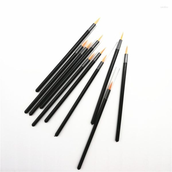 Make -up -Bürsten 50pcs Solid Stab Professionelle Einweg -Eyeliner -Lippenleitungsbürste mit Kappenabfall