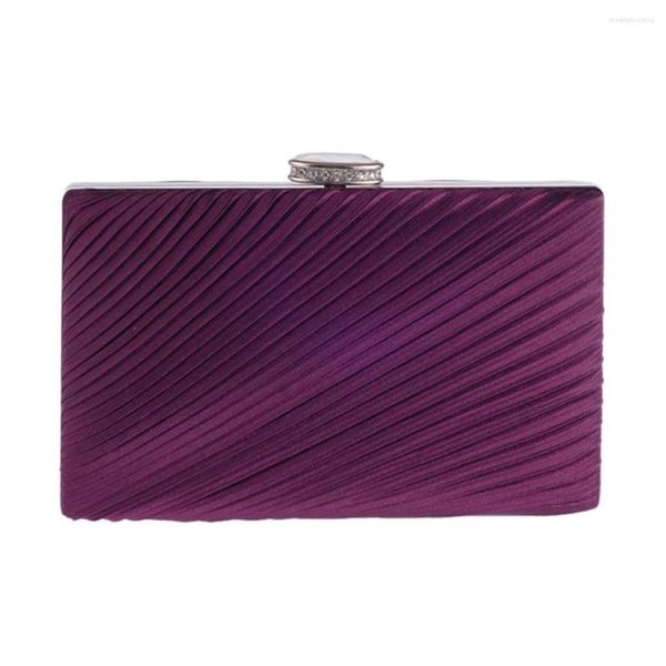 Borse da sera 2023 Clutine Box Borse Borse Spalla femmina Purple Crossbody for Women Party Wedding Clutch Borse