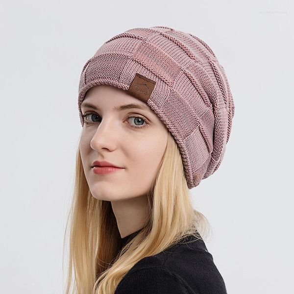 Berets Frauen Winter gestricktes Hut warme Mützen Hüte Dicke Schädel Caps Herren Outdoor plus Velvet Ski Cap