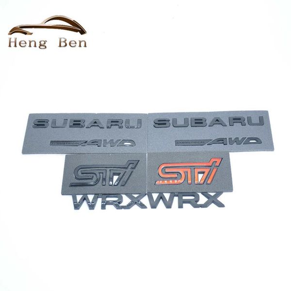 HB 3D Excelente adesivo suave de emblema de metal brilhante STI emblema para Subaru STI WRX Acessórios de estilo de carro244L