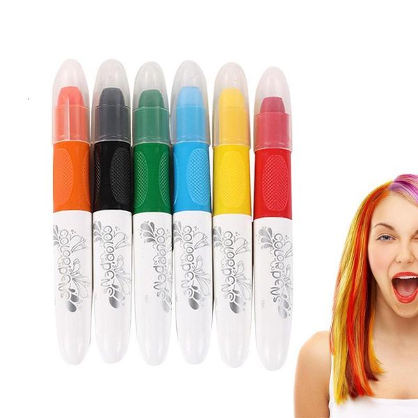 Краска для краски краски карандаши 6 цветов палочки для макияжа безопасная чувствительная кожа день рождения 230815