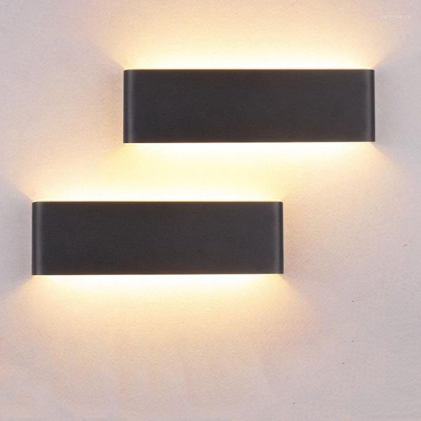 Lâmpadas de parede Modern LED LED Light Interior Decoração Decoração Quarto de iluminação ao lado do corredor de alumínio para cima e para baixo Sada da lâmpada para casa