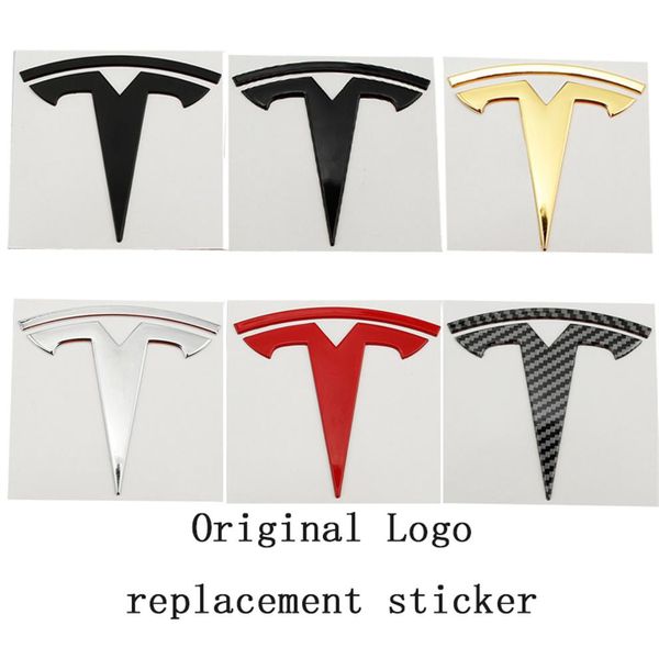 Наклейка с заменой металлического логотипа автомобиля для Tesla Model 3 Передний задний багажник заменить наклейки на наклейки Emblem
