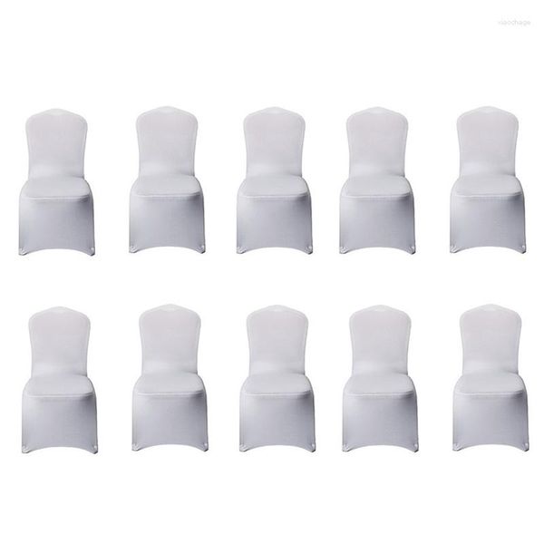 Der Stuhl umfasst 10 PCs Cover Stretch Slip Covers White Dining Decoration für Hochzeitsfeier