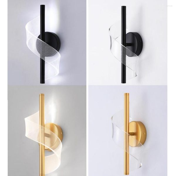 Настенная лампа минималистская поверхностная спиральная дизайн светодиодный свет для гостиной крыльца