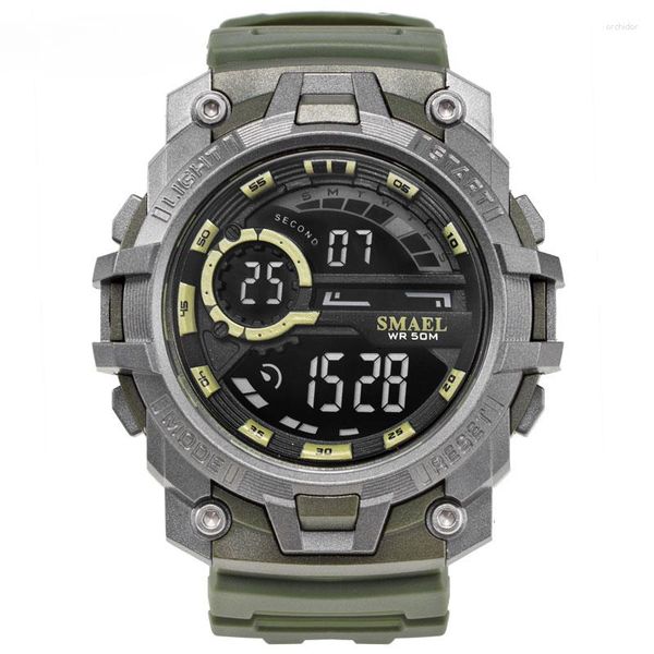 Armbanduhren Militär Uhren Armee LED Backlight Fashion Männliche Uhr Freizeitmänner Big Dial Sport 5Bar Waterproof1701