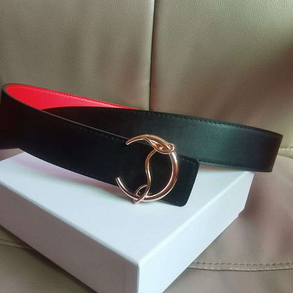 Kırmızı Kuşak Erkek Moda Kemerleri Tasarımcı Tersinir Belt Bandı Kadın Genişliği 3.8cm Altın Gümüş Toka Boyut 100cm-125cm Kırmızı Alt Deri Siyah Bej Beli