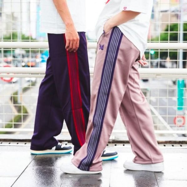 Pantaloni maschili di alta qualità 2023 aghi farfalla il nastro ricamato da uomo da donna pantaloni casual pantaloni