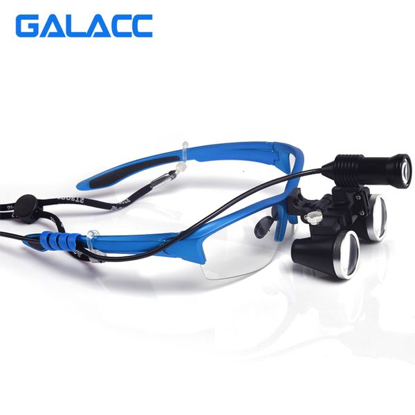 Blue Blocking Glasses Equipamentos Dental Loupes 2.5x3.5x LUPA LUPA DE LUZ DE CABEÇA DO LED LED Binocular LUPA 2.5X3.5X 420 TTL LUPES 230815