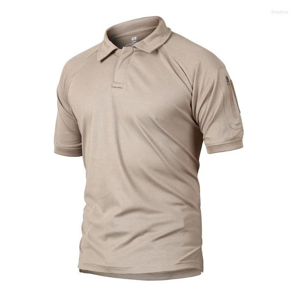 Camas de camisetas masculinas Homens táticos militares de verão Quick seco ao ar livre camisa de camisa