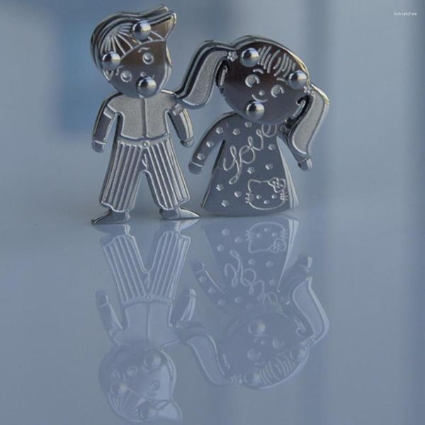 Colares pendentes Movable fofo menina/garoto amante 316l pingentes de aço inoxidável 4 cor joias de homens disponíveis